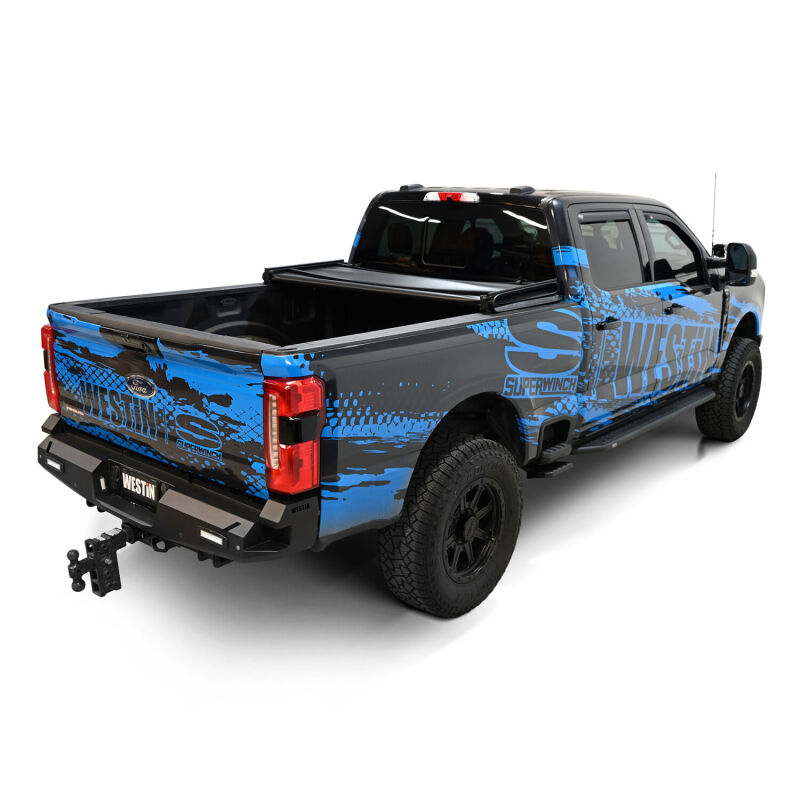 Westin 17-24 Ford F-250/350 Super Duty 6.75ft. Bed Soft Tri-Fold Tonneau Cover - Black - Image 9