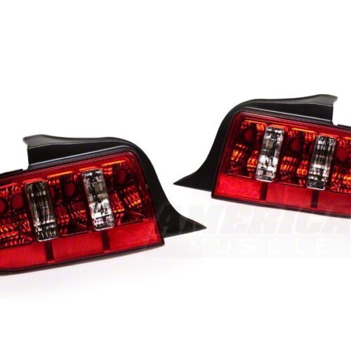 Raxiom for 2005-2009 Ford Mustang Coyote Tail Lights- Chrome Housing - Red/Clear Lens - Image 5