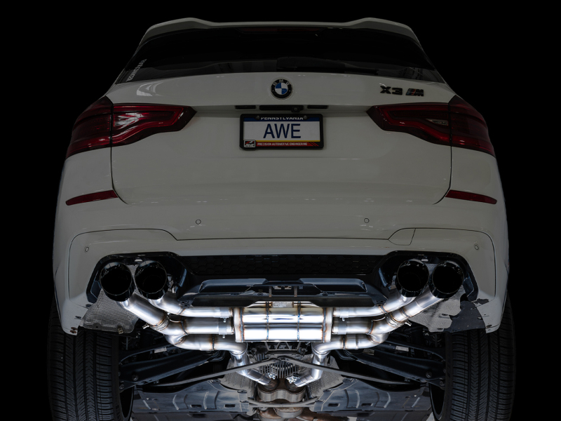 AWE Tuning SwitchPath Axle-Back Exhaust - Diamond Black Tips for 20-25 BMW X3 M/M Comp (F97) AWD - Image 9
