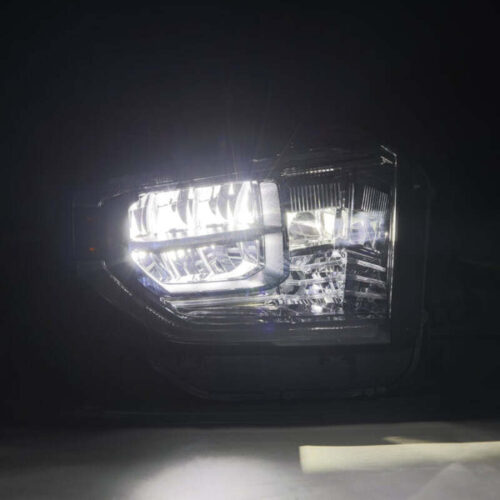 AlphaRex 14-21 Toyota Tundra MK II LUXX Series Crystal Headlights Alpha Black - Image 7