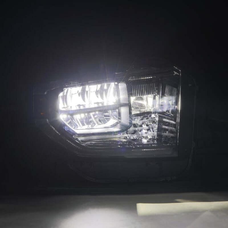 AlphaRex 14-21 Toyota Tundra MK II LUXX Series Crystal Headlights Alpha Black - Image 7