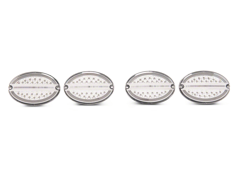 Raxiom for 1997-2004 Chevrolet Corvette C5 Axial Series LED Tail Lights- Chrome Housing (Clear Lens)