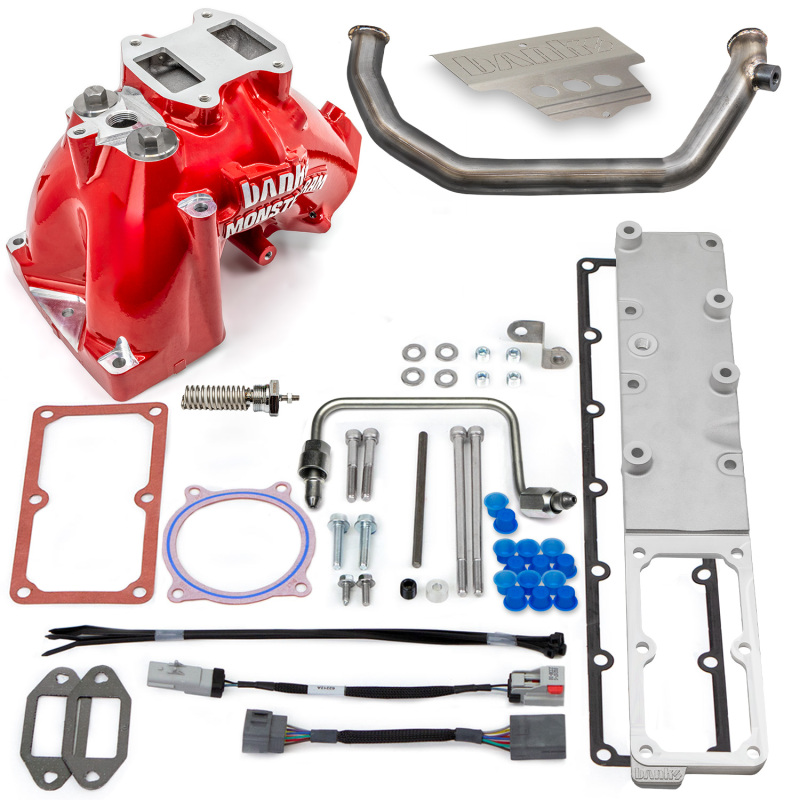 Banks Power 07.5-12 Ram Cab Chassis 6.7L Diesel Monster-Ram Intake System w/Fuel Line - Red - Image 4