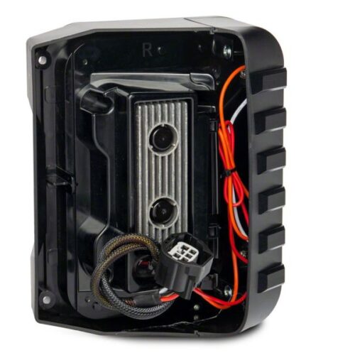 Raxiom for 2007-2018 Jeep Wrangler JK Axial Series Trident LED Tail Lights- Black Housing (Clear Lens) - Image 8
