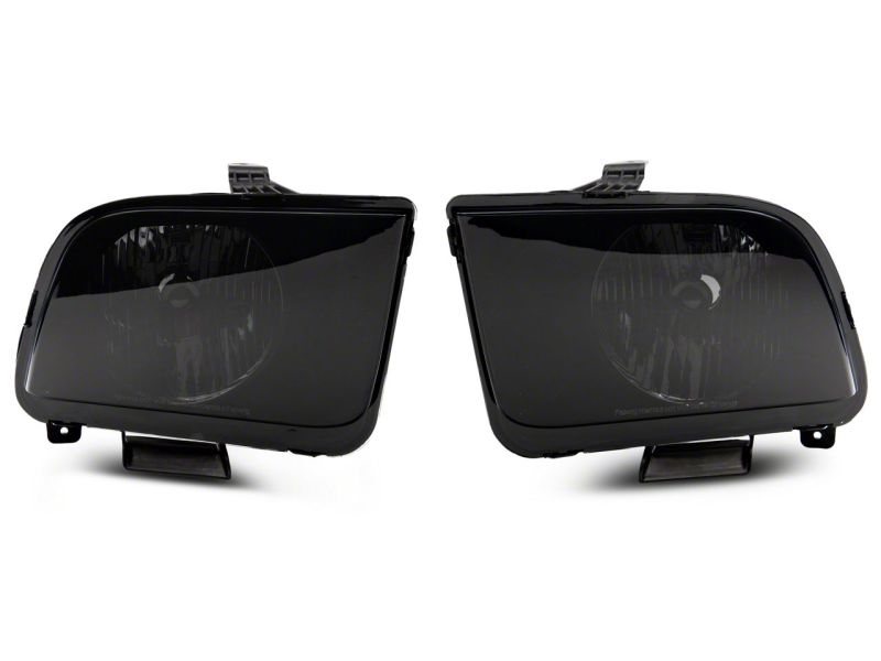 Raxiom for 2005-2009 Ford Mustang Axial Series OEM Style Rep Headlights- Chrome Housing- Smoked Lens - Image 2