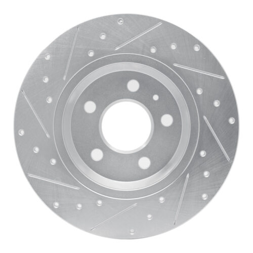 R1 Concepts for 08-25 Audi Q5 (USA/Canada Excl Hybrid) Rear Right Drilled & Slotted Silver Brake Rotor - Image 5