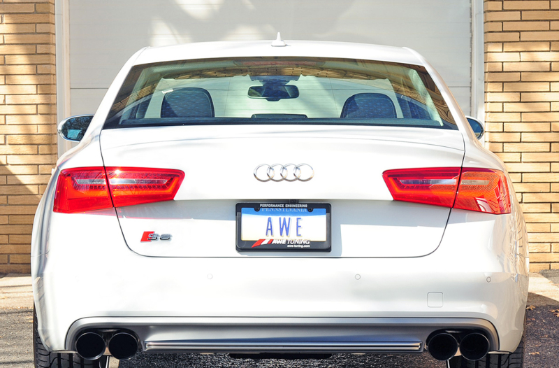 AWE Tuning Track Edition Exhaust - Diamond Black Tips for Audi C7 / C7.5 S6 4.0T - Image 3