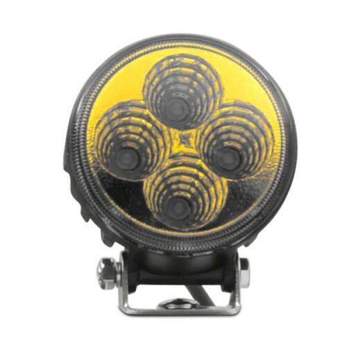 Raxiom Axial 3-In 4-LED Yellow Beam Round Light Flood Beam Universal (Some Adaptation Required) - Image 2