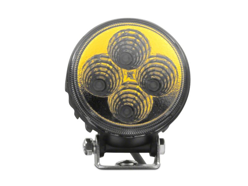 Raxiom Axial 3-In 4-LED Yellow Beam Round Light Flood Beam Universal (Some Adaptation Required) - Image 2