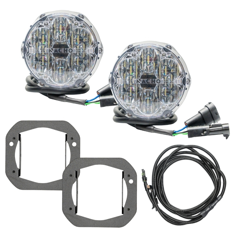 Nacho Lighting Jeep JL/JT Nacho SAE Only White Plug N Play Fog Light Kit (Bumper Kit) - Image 2
