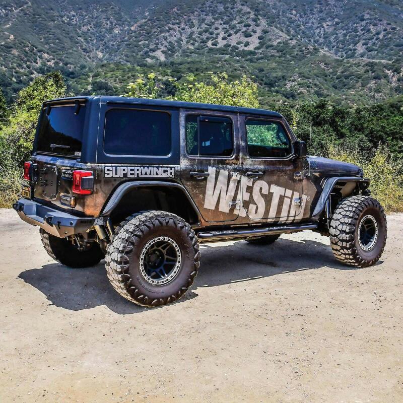 Westin 18-23 Jeep Wrangler JL Unlimited 4dr Rock Slider - Textured Black - Image 5