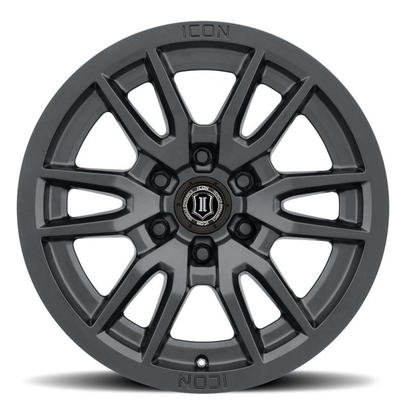 ICON 2417858347SB Vector 6 17x8.5 6x5.5 0mm Offset 4.75in BS 106.1mm Bore Satin Black Wheel - Image 2