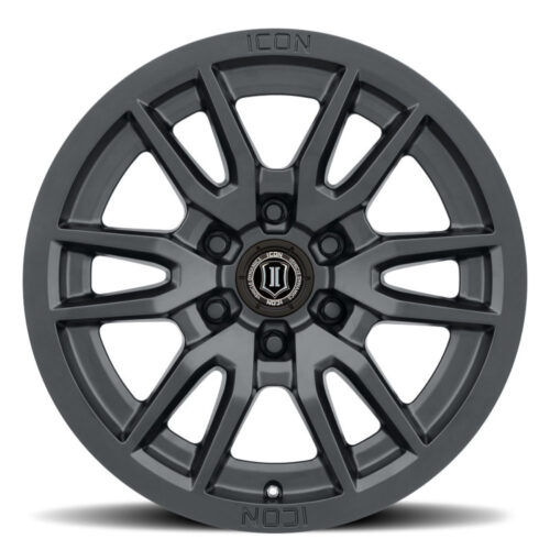Alternative view of ICON Vector 6 17x8.5 6x5.5 25mm Offset 5.75in BS 95.1mm Bore Satin Black Wheel