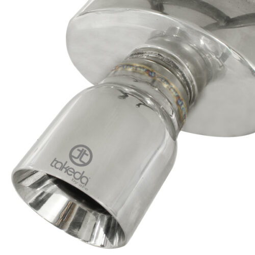aFe Power Takeda Exhaust 2.5in Dia 304SS Axle-Back w/Polished Tip 06-11 Honda Civic EX Sedan L4 1.8L - Image 6