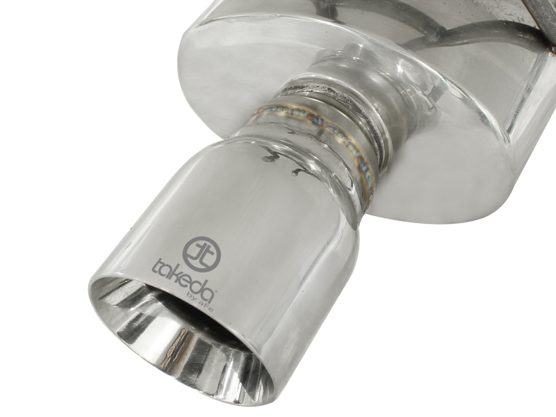 aFe Power Takeda Exhaust 2.5in Dia 304SS Axle-Back w/Polished Tip 06-11 Honda Civic EX Sedan L4 1.8L - Image 6