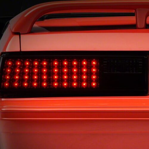 Raxiom for 1987-1993 Ford Mustang Axial Series Smoked LED Tail Lights