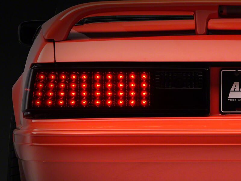 Raxiom for 1987-1993 Ford Mustang Axial Series Smoked LED Tail Lights
