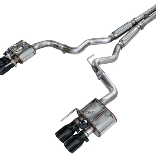 AWE Tuning SwitchPath Exhaust - Diamond Black Tips for 18-23 S550 Mustang GT
