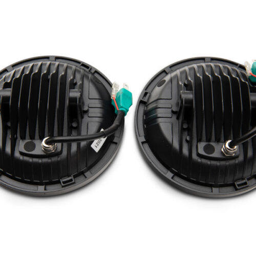 Raxiom for 1997-2018 Jeep Wrangler TJ/JK Axial Series 13-LED Headlights- Black Housing (Clear Lens) - Image 5