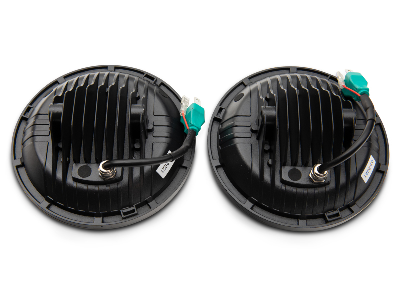 Raxiom for 1997-2018 Jeep Wrangler TJ/JK Axial Series 13-LED Headlights- Black Housing (Clear Lens) - Image 5