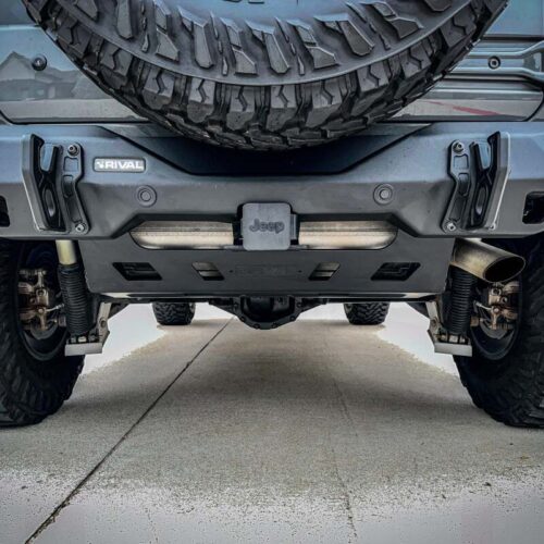 Rival 2018-Present Jeep Wrangler JL Aluminum Muffler Skid Plate - Image 5