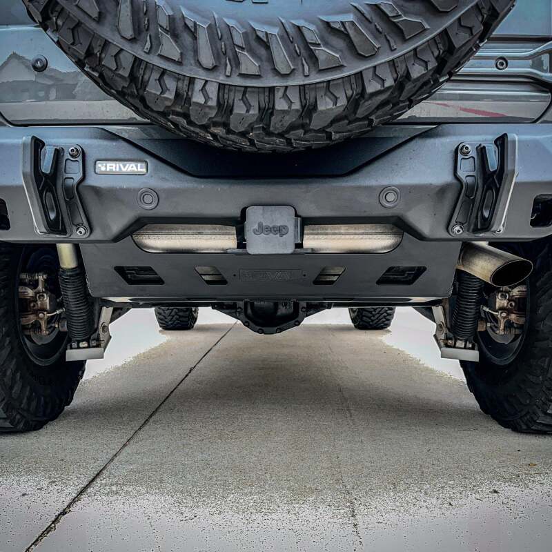 Rival 2018-Present Jeep Wrangler JL Aluminum Muffler Skid Plate - Image 5