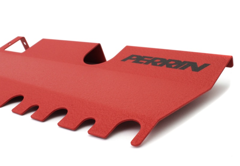 PERRIN 15-21 Subaru WRX/STI Radiator Shroud (Without OEM Intake Scoop) - Red - Image 4