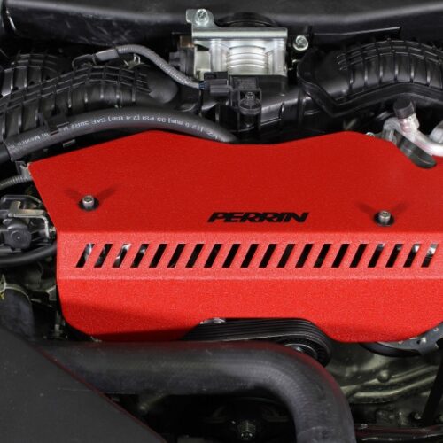 PERRIN 22-26 Subaru WRX Pulley Cover - Red (TALL - For Use w/o PERRIN AOS) - Image 4