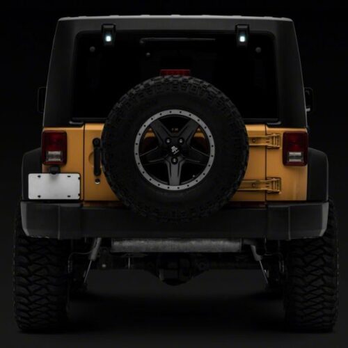 Raxiom for 2007-2018 Jeep Wrangler JK w/ Hard Top Axial Series Rear Window Glass Hinge LED Lights - Image 7