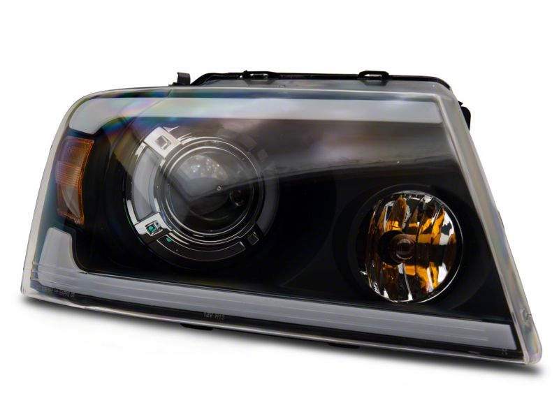 Raxiom for 2004-2008 Ford F-150 Axial Series Projector Headlights w/ SEQL LED Bar- Blk Housing (Clear Lens) - Image 5