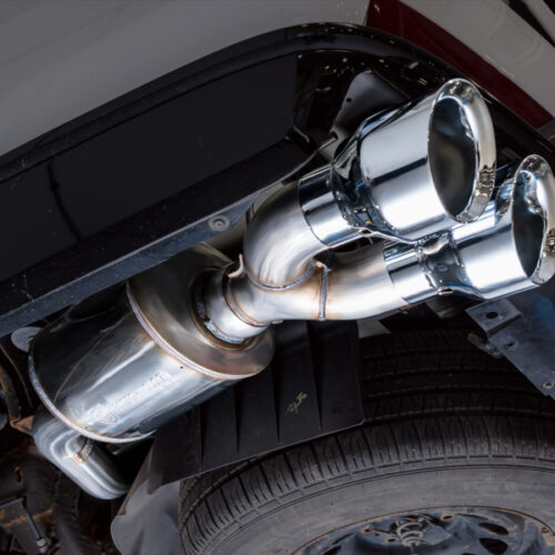 AWE Tuning Exhaust System w/ 5in Chrome Silver Tips for 2021+ Cadillac Escalade 6.2L 0FG Dual Exit - Image 7