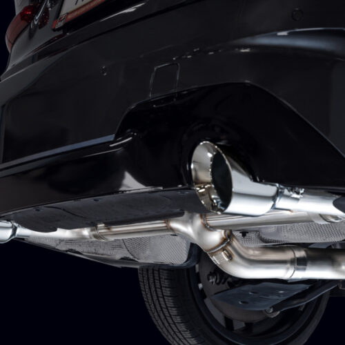 Alternative view of AWE Tuning Track Edition Axle-Back Exhaust - Chrome Silver for 19-23 BMW 330i / 21-23 BMW 430i Base G2X