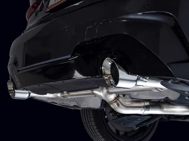 AWE Tuning Track Edition Axle-Back Exhaust - Chrome Silver for 19-23 BMW 330i / 21-23 BMW 430i Base G2X - Image 2