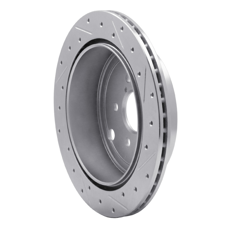 R1 Concepts for 10-25 Scion FR-S Rear Left Drilled & Slotted Silver Brake Rotor - Image 4