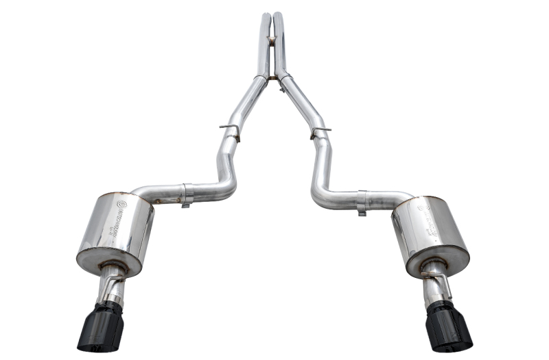 AWE Tuning Touring Edition Exhaust - Diamond Blk Tips for 2015+ Dodge Charger 6.4L/6.2L Non-Resonated