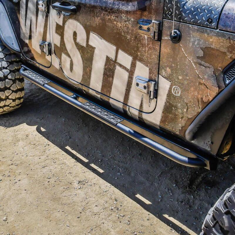 Westin 18-23 Jeep Wrangler JL Unlimited 4dr Rock Slider - Textured Black - Image 6