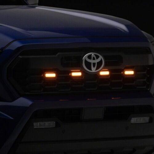 Raxiom for 2024-2026 Toyota Tacoma Pre Runner/TRD Off-Road/TRD Sport Amber LED Grille Light- Smoked Lens - Image 3