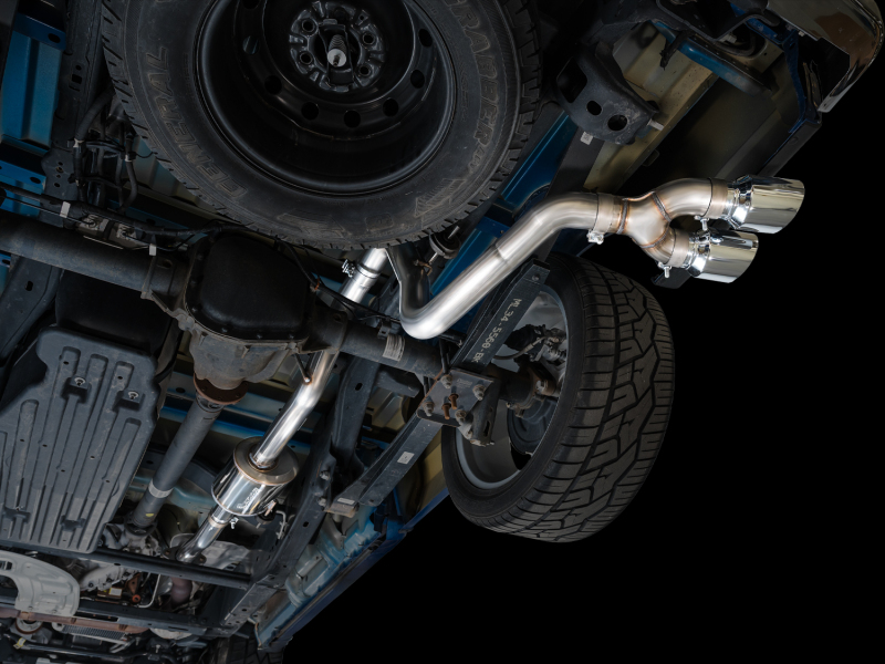 AWE Tuning Cat-Back Exhaust - 4.5in Dual Side Exit Chrome Tips for 21-25 Ford F150 (14th Gen Reg Cab) - Image 2