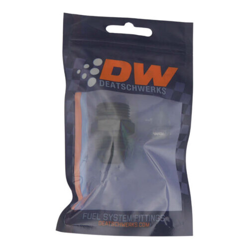 Alternative view of DeatschWerks 10AN ORB Male to 10 AN Male Flare Adapter (Incl O-Ring) - Anodized Matte Black