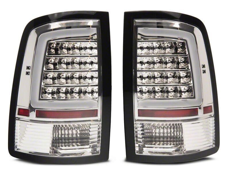 Raxiom for 2009-2018 Dodge RAM 1500 Axial Series LED Tail Lights- Chrome Housing- Clear Lens - Image 3