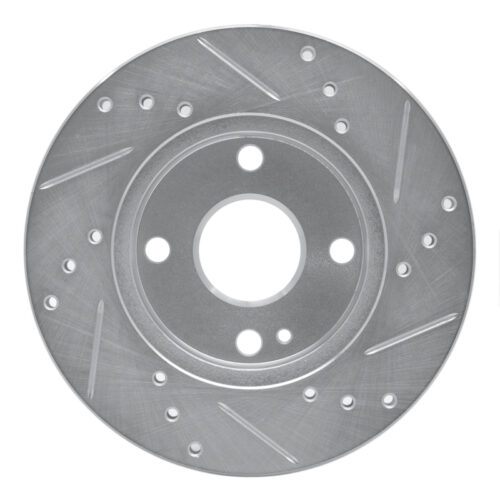 R1 Concepts for 90-93 Mazda Miata Front Left Drilled & Slotted Silver Brake Rotor - Image 5