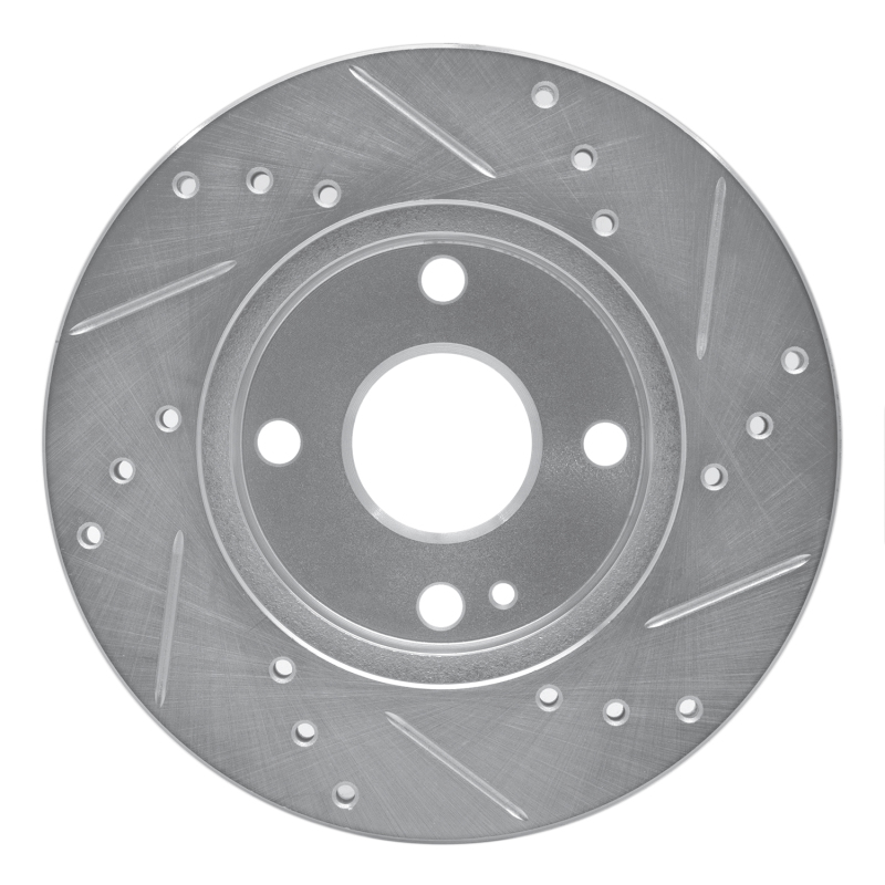 R1 Concepts for 90-93 Mazda Miata Front Left Drilled & Slotted Silver Brake Rotor - Image 5