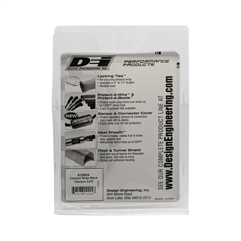 DEI 10004 Exhaust Wrap 2in x 25ft - Titanium - Black - Image 3