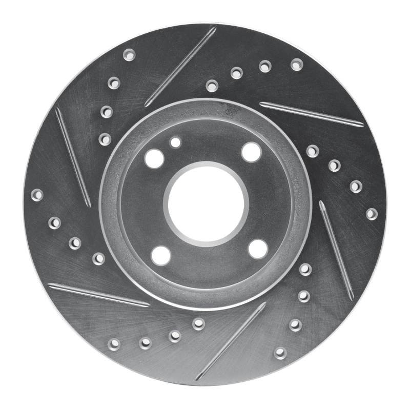 R1 Concepts for 94-02 Mazda Miata Front Right Drilled & Slotted Silver Brake Rotor - Image 5