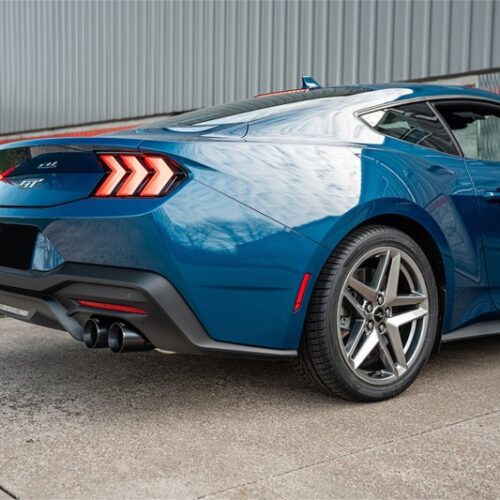 Corsa 2024-2025 Ford Mustang V8 5.0L 3in Axle-Back Exhaust System w/ Twin 4in Black Straight Tips - Image 3