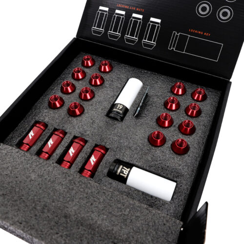 Mishimoto Aluminum Locking Lug Nuts M12x1.5 20pc Set Red - Image 7