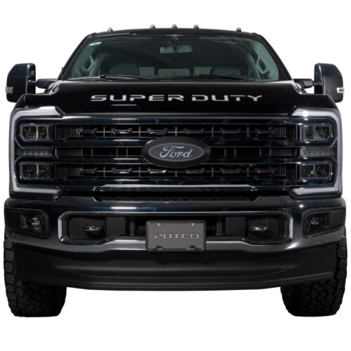 Alternative view of Putco 25-26 Ford Super Duty Front Emblem (w/ Camera Cutout and w/o Washer Opening)