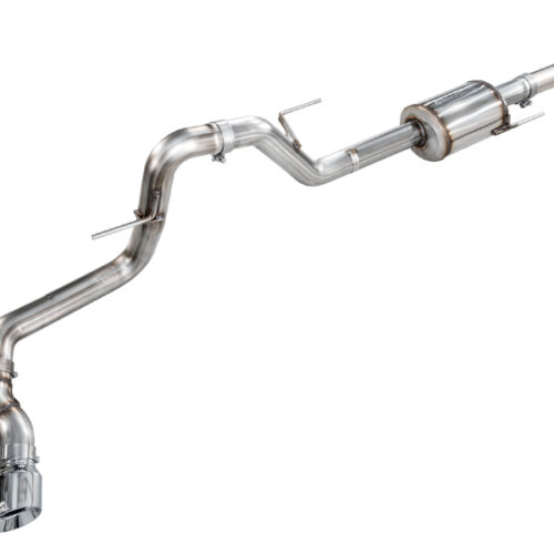AWE Tuning Cat-Back Exhaust - 4.5in Dual Side Exit Chrome Tips for 21-25 Ford F150 (14th Gen Reg Cab)