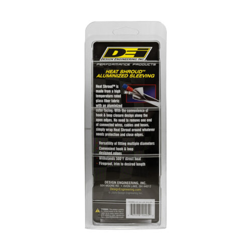 DEI Heat Shroud 1in I.D. x 3ft - Aluminized Sleeving - Hook and Loop Edge - Image 5