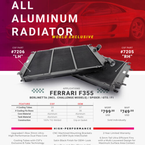CSF Ferrari F355 High Performance All-Aluminum Radiator - Left - Image 10